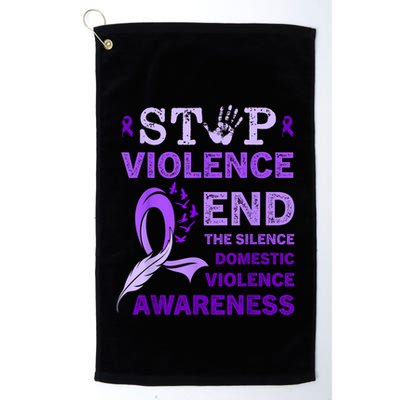 Family Domestic Violence Awareness Purple Ribbon Golf Towel