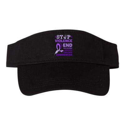 Family Domestic Violence Awareness Purple Ribbon Valucap Bio-Washed Visor