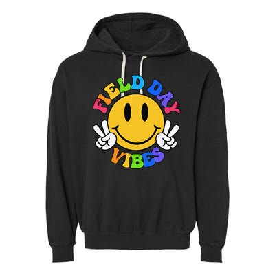 Field Day Vibes Funny For Teacher Happy Field Day 2025 Garment-Dyed Fleece Hoodie