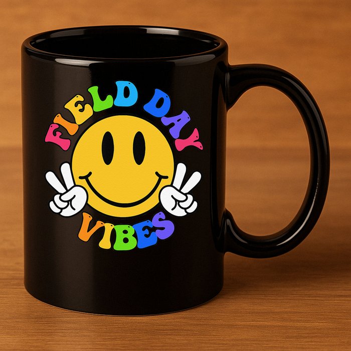Field Day Vibes Funny For Teacher Happy Field Day 2025 11oz C Handle Ceramic Mug