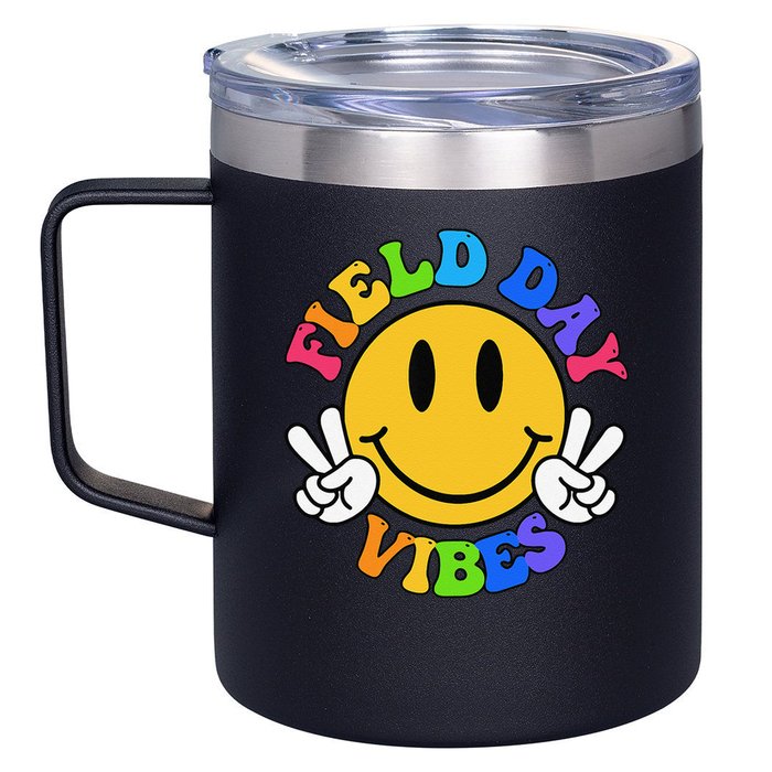 Field Day Vibes Funny For Teacher Happy Field Day 2025 12oz Stainless Steel Coffee Mug