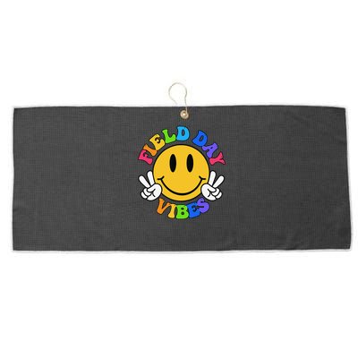 Field Day Vibes Funny For Teacher Happy Field Day 2025 Large Microfiber Waffle Golf Towel