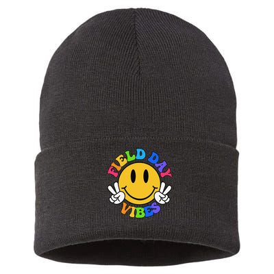 Field Day Vibes Funny For Teacher Happy Field Day 2025 Sustainable Knit Beanie