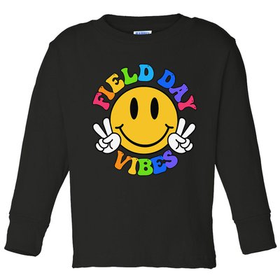 Field Day Vibes Funny For Teacher Happy Field Day 2025 Toddler Long Sleeve Shirt