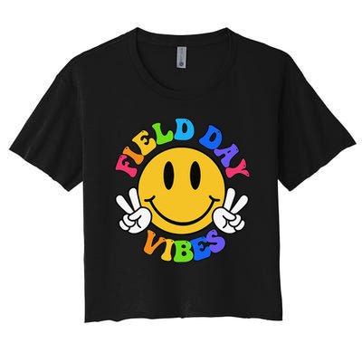 Field Day Vibes Funny For Teacher Happy Field Day 2025 Crop Top