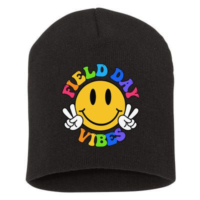 Field Day Vibes Funny For Teacher Happy Field Day 2025 Short Acrylic Beanie