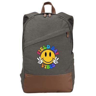 Field Day Vibes Funny For Teacher Happy Field Day 2025 Cotton Canvas Backpack