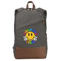 Field Day Vibes Funny For Teacher Happy Field Day 2025 Cotton Canvas Backpack