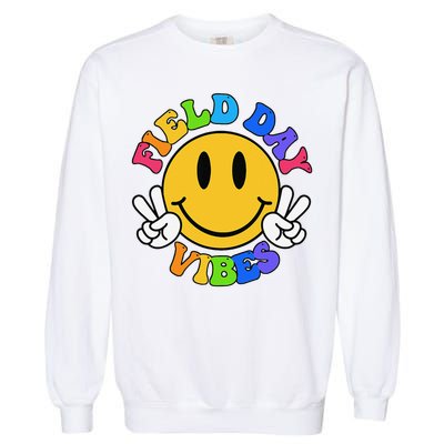Field Day Vibes Funny For Teacher Happy Field Day 2025 Garment-Dyed Sweatshirt