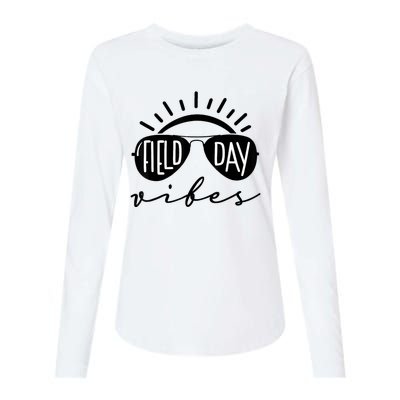 Field Day Vibes Funny For Teacher Field Day 2024 Womens Cotton Relaxed Long Sleeve T-Shirt