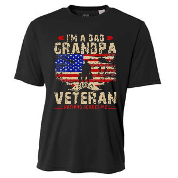 Fathers Day Veterans Day Im A Dad Grandpa And A Veteran Cooling Performance Crew T-Shirt