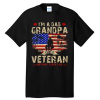 Fathers Day Veterans Day Im A Dad Grandpa And A Veteran Tall T-Shirt