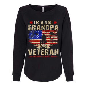 Fathers Day Veterans Day Im A Dad Grandpa And A Veteran Womens California Wash Sweatshirt