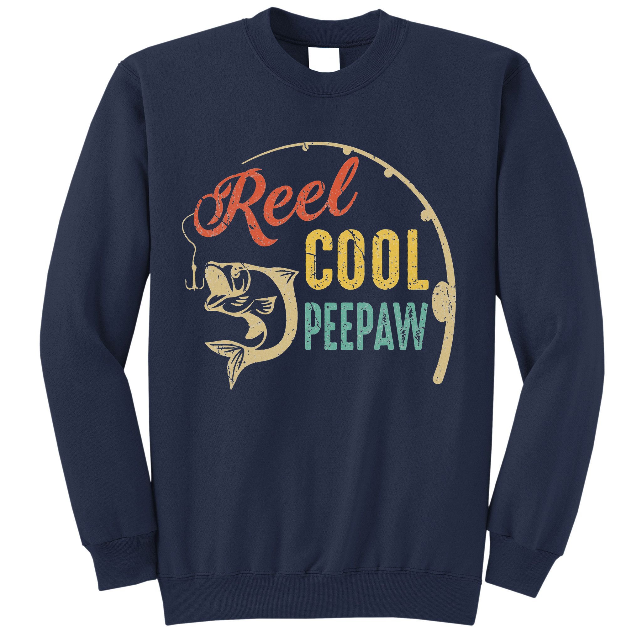 Fathers Day Vintage Fishing Reel Cool Peepaw Sweatshirt