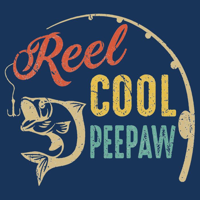 Fathers Day Vintage Fishing Reel Cool Peepaw Baby Bodysuit