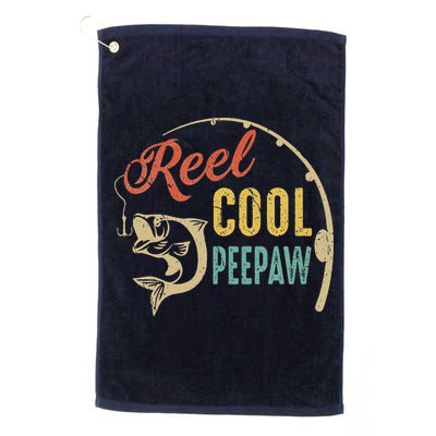 Fathers Day Vintage Fishing Reel Cool Peepaw Golf Towel