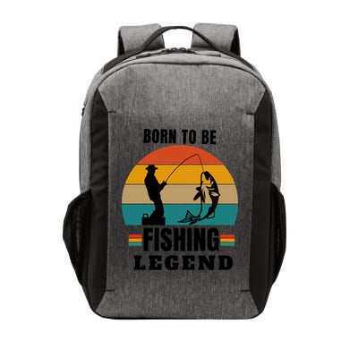 Father's Day Vinatge Born To Be A Fishing Legend Gift Vector Backpack