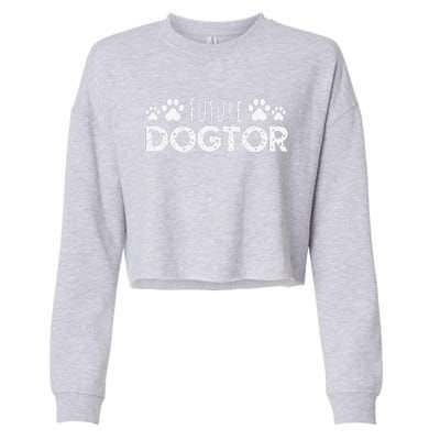 Future Dogtor Vet Student Funny Veterinarian Dog Graduate Cropped Pullover Crew