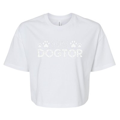 Future Dogtor Vet Student Funny Veterinarian Dog Graduate Bella+Canvas Jersey Crop Tee