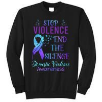 Family Domestic Violence Awareness Purple Ribbon Sweatshirt