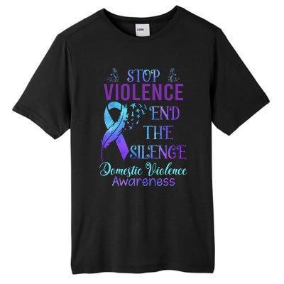 Family Domestic Violence Awareness Purple Ribbon Tall Fusion ChromaSoft Performance T-Shirt