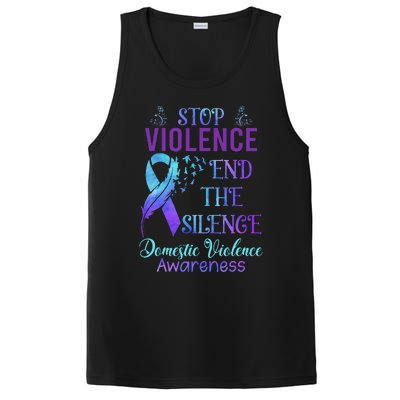 Family Domestic Violence Awareness Purple Ribbon PosiCharge Competitor Tank