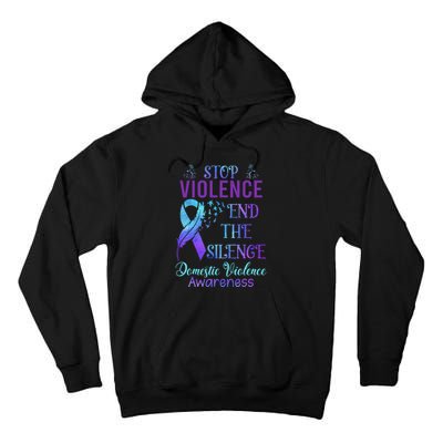 Family Domestic Violence Awareness Purple Ribbon Tall Hoodie