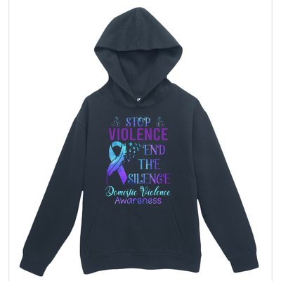 Family Domestic Violence Awareness Purple Ribbon Urban Pullover Hoodie