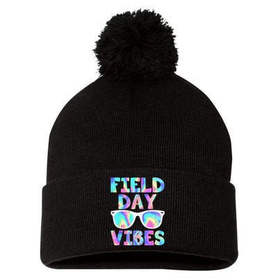 Field Day Vibes Last Day School Field Day Teacher Sunglasses Pom Pom 12in Knit Beanie