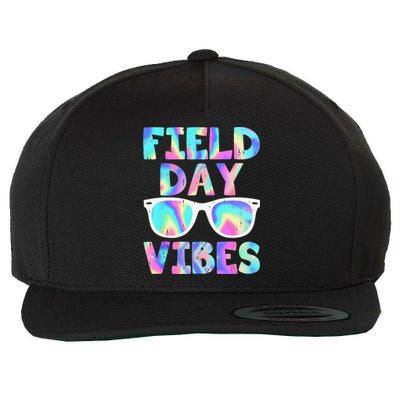 Field Day Vibes Last Day School Field Day Teacher Sunglasses Wool Snapback Cap