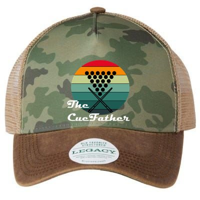 Father's Day Vintage The Cue Father Fantasy Billiards Funny Pool Gift For Dad Legacy Tie Dye Trucker Hat