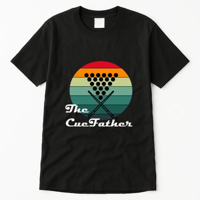 Father's Day Vintage The Cue Father Fantasy Billiards Funny Pool Gift For Dad Tall T-Shirt