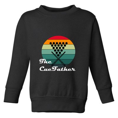 Father's Day Vintage The Cue Father Fantasy Billiards Funny Pool Gift For Dad Toddler Sweatshirt