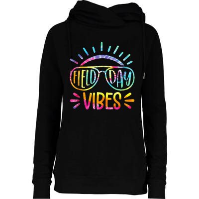 Field Day Vibes Tie Dye Last Day Of School Cool Game Day Womens Funnel Neck Pullover Hood