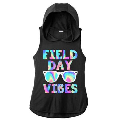 Field Day Vibes Last Day School Field Day Teacher Sunglasses Ladies PosiCharge Tri-Blend Wicking Draft Hoodie Tank