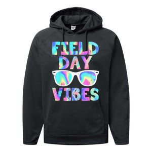 Field Day Vibes Last Day School Field Day Teacher Sunglasses Performance Fleece Hoodie