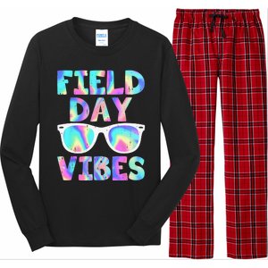 Field Day Vibes Last Day School Field Day Teacher Sunglasses Long Sleeve Pajama Set