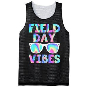 Field Day Vibes Last Day School Field Day Teacher Sunglasses Mesh Reversible Basketball Jersey Tank