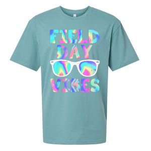 Field Day Vibes Last Day School Field Day Teacher Sunglasses Sueded Cloud Jersey T-Shirt