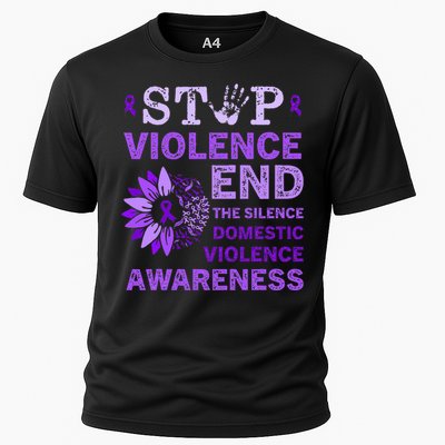 Family Domestic Violence Awareness Purple Ribbon   Cooling Performance Crew T-Shirt