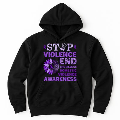 Family Domestic Violence Awareness Purple Ribbon   Hoodie