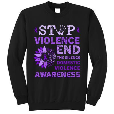 Family Domestic Violence Awareness Purple Ribbon   Sweatshirt