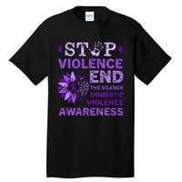 Family Domestic Violence Awareness Purple Ribbon   Tall T-Shirt