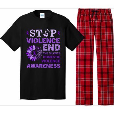 Family Domestic Violence Awareness Purple Ribbon   Pajama Set