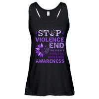 Family Domestic Violence Awareness Purple Ribbon   Ladies Essential Flowy Tank