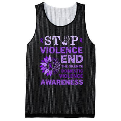 Family Domestic Violence Awareness Purple Ribbon   Mesh Reversible Basketball Jersey Tank