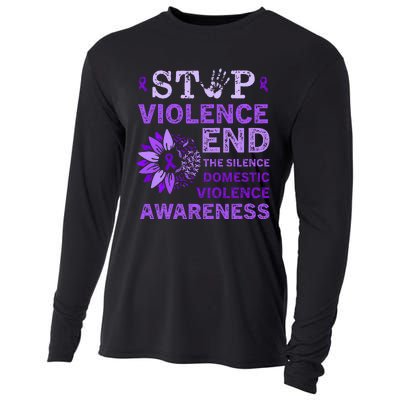 Family Domestic Violence Awareness Purple Ribbon   Cooling Performance Long Sleeve Crew