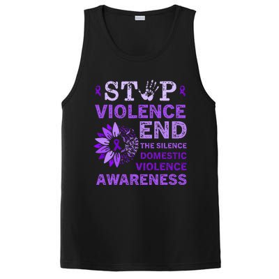 Family Domestic Violence Awareness Purple Ribbon   PosiCharge Competitor Tank