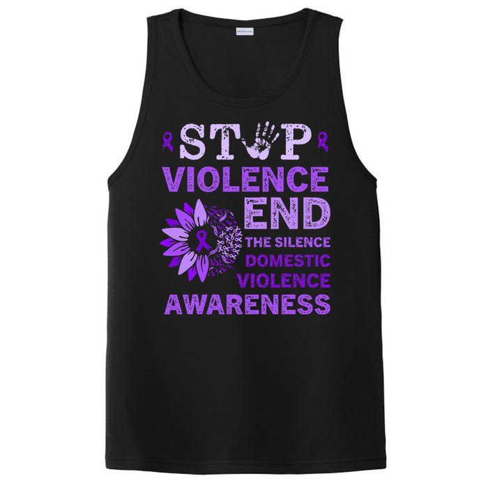 Family Domestic Violence Awareness Purple Ribbon   PosiCharge Competitor Tank