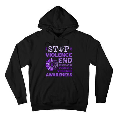 Family Domestic Violence Awareness Purple Ribbon   Tall Hoodie